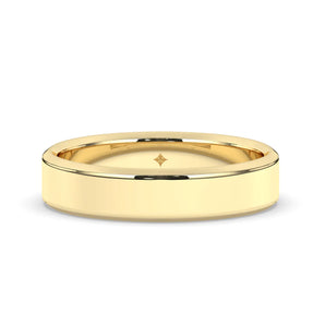 Delicate Plain Men's Wedding Band in Solid Gold