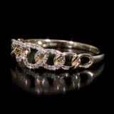 Round Cut Cubic Zirconia in 925 Sterling Silver Wedding Bands 11
