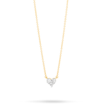 0.30 CT Princess & Round Moissanite Diamond Cluster Pendant Necklace in Solid Gold 4