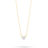 0.30 CT Princess & Round Moissanite Diamond Cluster Pendant Necklace in Solid Gold 4