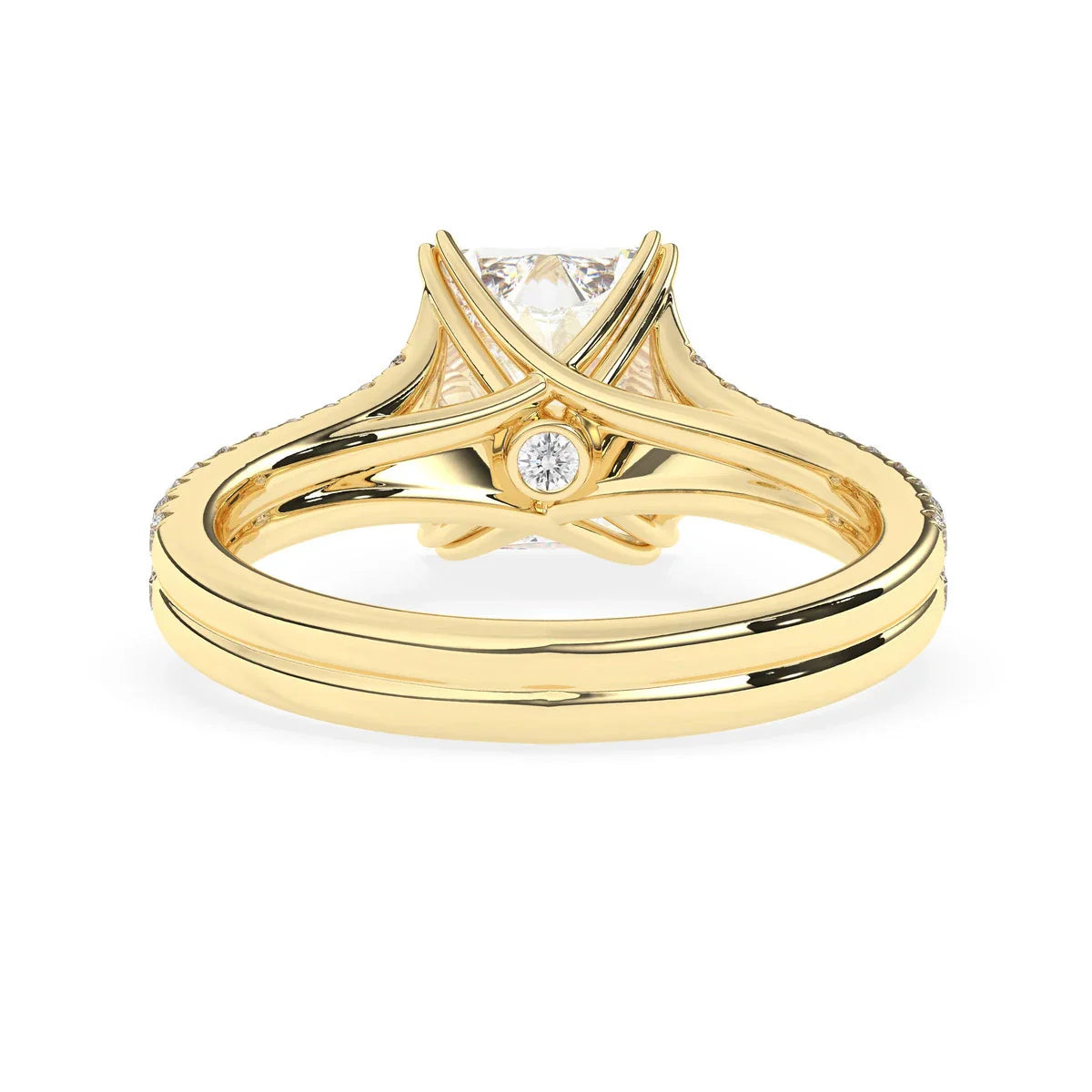 Stunning 2.0 CT Radiant Moissanite Engagement Ring with Split Shank Design 4