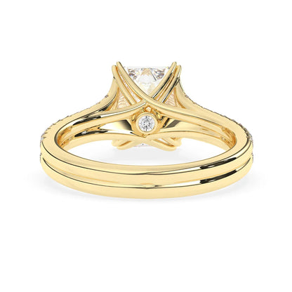 Stunning 2.0 CT Radiant Moissanite Engagement Ring with Split Shank Design 4