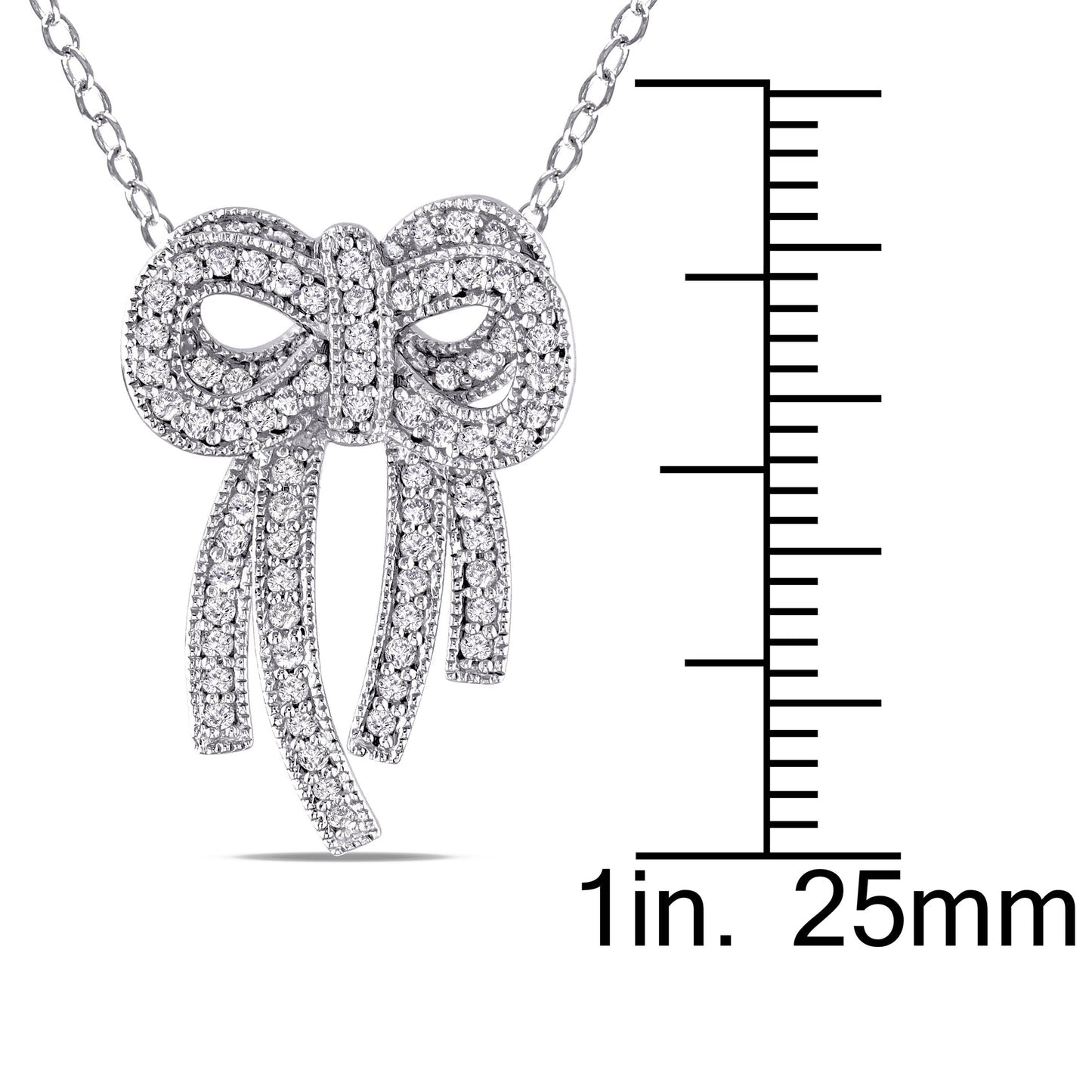Round Cut Cubic Zirconia in 925 Sterling Silver Necklace 9