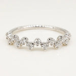 Stunning 0.20 CT Round Cut Moissanite Stones Cluster Wedding Bands 2