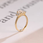 Stunning 1.0 - 2.0 CT Emerald Moissanite Engagement Ring with Three Stone Design 9