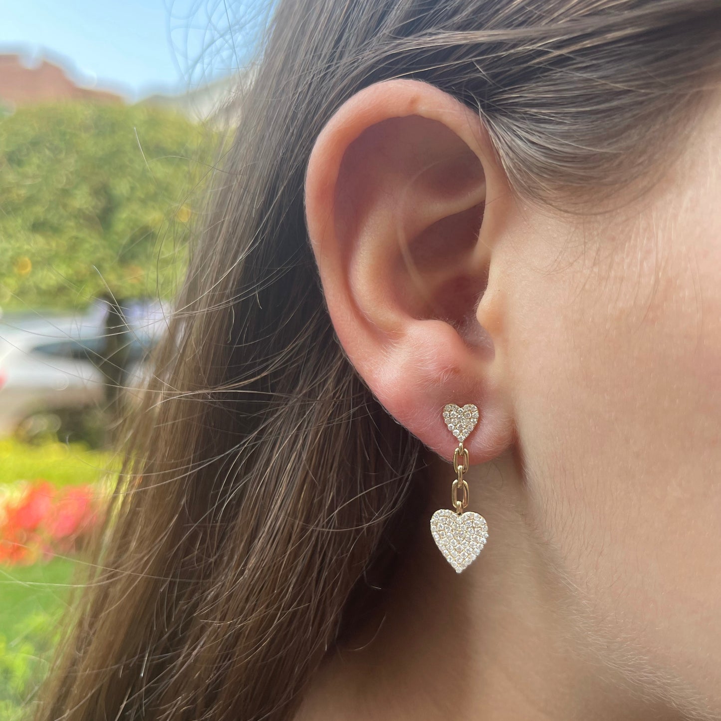 Round Cut Cubic Zirconia in 925 Sterling Silver Earrings 4