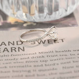 Stunning 3.0 CT Round Moissanite Engagement Ring with Pave Design 2