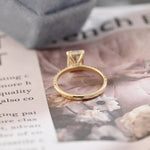Stunning 3.0 CT Radiant Moissanite Engagement Ring with Pave & Hidden Halo Design 4