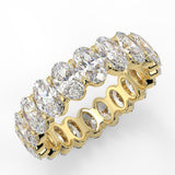Stunning 2.50 TCW Oval Moissanite Stones Full Eternity Wedding Bands 1