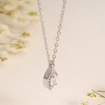 0.30 CT Marquise Moissanite Diamond Halo Pendant Necklace in Solid Gold 7