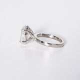 Stunning 3.50 CT Oval Moissanite Engagement Ring with Cluster Design 5