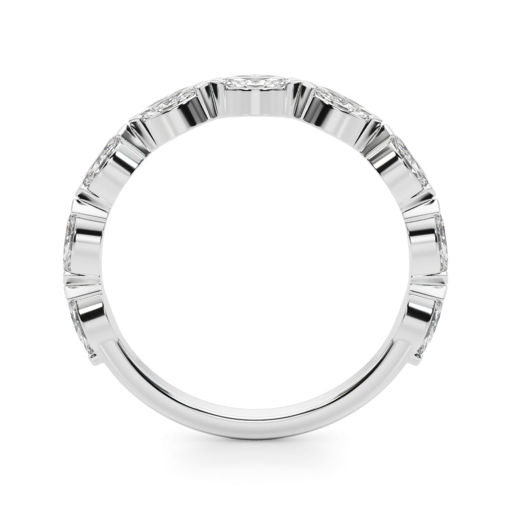 Stunning 0.20 CT Marquise Moissanite Stones Half Eternity Wedding Bands 4