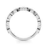 Stunning 0.20 CT Marquise Moissanite Stones Half Eternity Wedding Bands 4