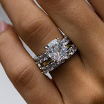 Cushion Cut Solitaire Style Cubic Zirconia in 925 Sterling Silver Ring 6