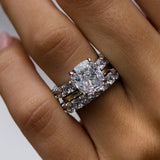 Cushion Cut Solitaire Style Cubic Zirconia in 925 Sterling Silver Ring 6