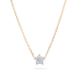 0.50 CT Round Moissanite Diamond Star Pendant Necklace in Solid Gold 1