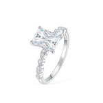Stunning 1.5 CT Radiant Moissanite Engagement Ring with Pave Design 2