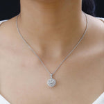 Round Cut Cubic Zirconia in 925 Sterling Silver Necklace 2