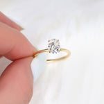Stunning 1.50 CT Oval Moissanite Engagement Ring with Solitaire Design 7