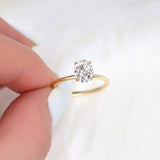 Stunning 1.50 CT Oval Moissanite Engagement Ring with Solitaire Design 7