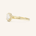 Stunning 1.0 CT Round Moissanite Engagement Ring with Halo Design 2