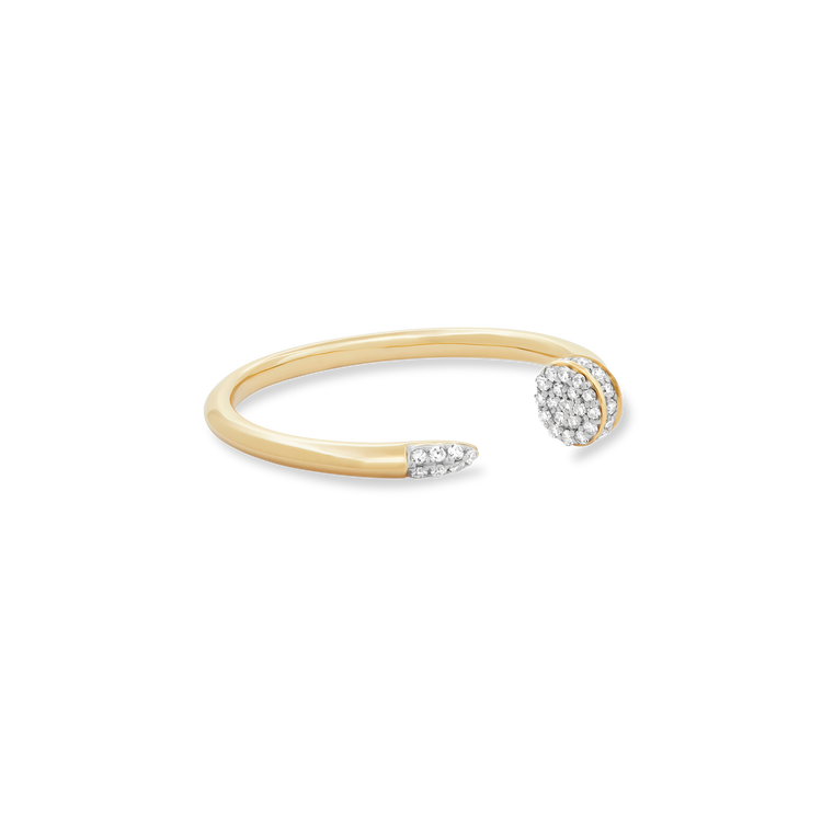 Stunning 0.12 TCW Round Moissanite Stones Open Wedding Bands 3