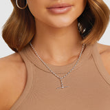 Round Cut Cubic Zirconia in 925 Sterling Silver Necklace 2