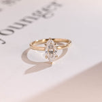 Stunning 1.0 - 2.0 CT Marquise Moissanite Engagement Ring with Solitaire Design 1