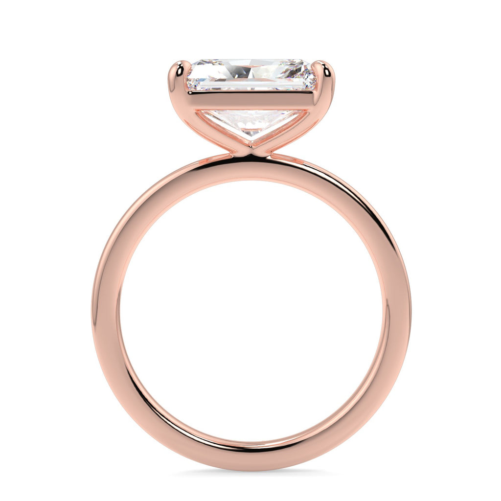 Stunning 2.45 CT East West Radiant Moissanite Engagement Ring with Solitaire Design 9