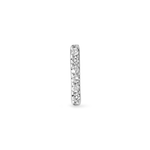 0.20 CT Round Moissanite Diamond Initial Asymmetric Necklace in Solid Gold 13