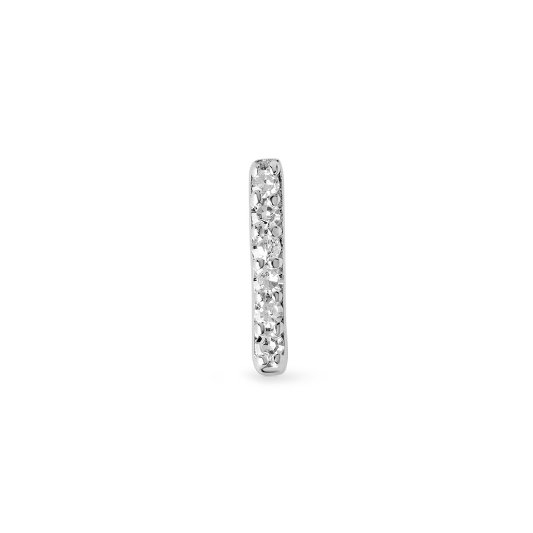 0.20 CT Round Moissanite Diamond Initial Asymmetric Necklace in Solid Gold 13