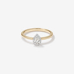Stunning 0.3 CT Pear Moissanite Engagement Ring In Halo Design 1