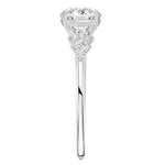 Stunning 1.0- 2.0 CT Round Moissanite Engagement Ring with Cluster Design 6