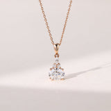 1.13 CT Oval Diamond Cluster Pendant Necklace in Solid Gold 1