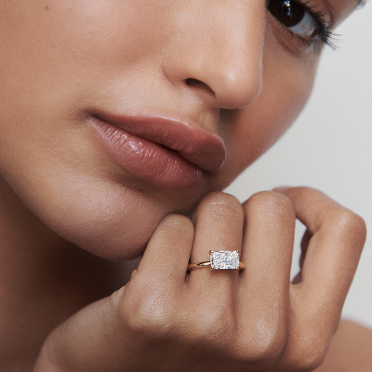Stunning 1 CT Radiant Moissanite Engagement Ring with Solitaire Design 1