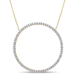 Round Cut Cubic Zirconia in 925 Sterling Silver Necklace 1