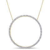Round Cut Cubic Zirconia in 925 Sterling Silver Necklace 3