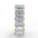 Stunning 2.50 TCW Emerald Moissanite Stones Full Eternity Wedding Bands 3
