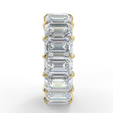 Stunning 2.50 TCW Emerald Moissanite Stones Full Eternity Wedding Bands 3