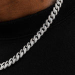 30 CT Round Moissanite Diamond Cuban Silver Necklace For Him 2