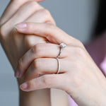 Stunning 0.2 TCW Round Moissanite Stones Half Eternity Wedding Bands 4