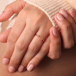 Stunning 0.10 Round Moissanite Stones Open Wedding Bands 2