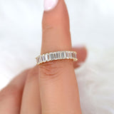 Stunning 1.5 TCW Emerald Moissanite Stones Half Eternity  Wedding Bands 6