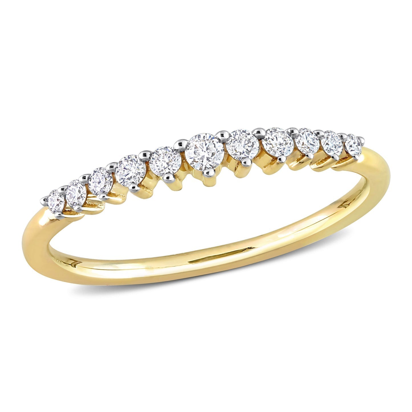 Round Cut Cubic Zirconia in 925 Sterling Silver Wedding Bands 4