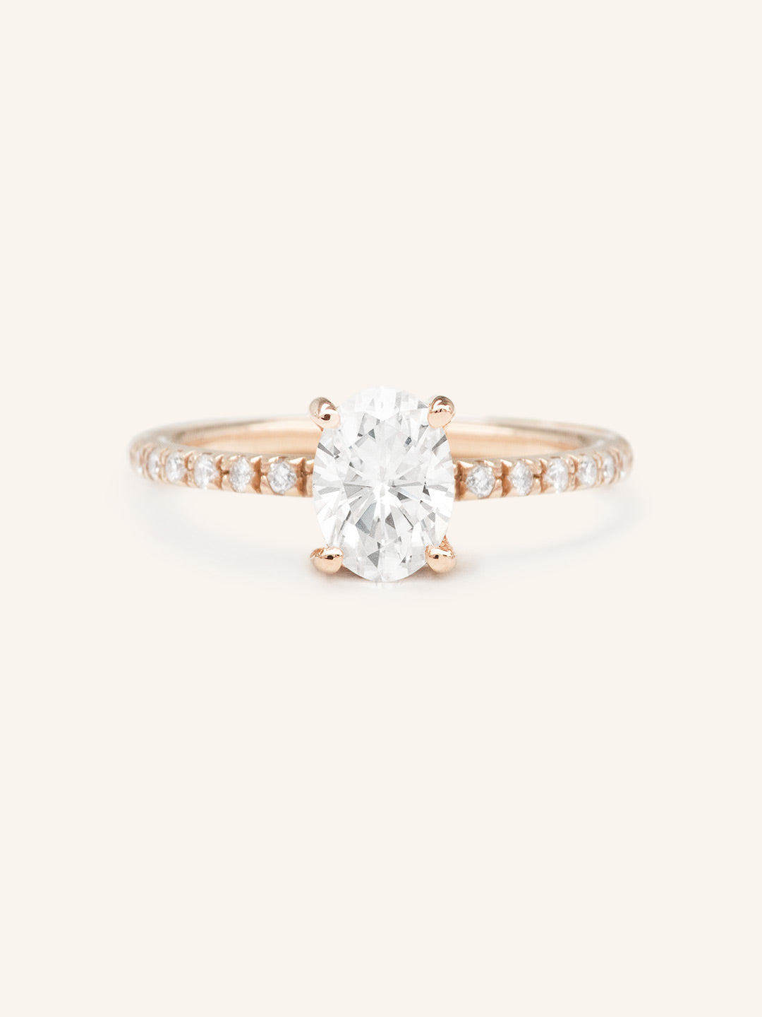 Stunning 2.0 CT Oval Moissanite Engagement Ring with Pave Design 5