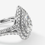 Stunning 1.3 TCW Round Moissanite Engagement Ring Clusters  Design 5