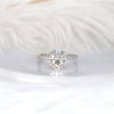 Stunning 3 CT Oval Moissanite Engagement Ring with Pave Design 1
