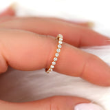 Stunning 0.55 TCW Round Moissanite Stones Half Eternity Wedding Band 5