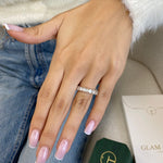 Stunning 3.98 CT Emerald Moissanite Stones Full Eternity Wedding Bands 6