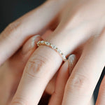 Stunning 0.4 CT Marquise Moissanite Stones Wedding Bands 6